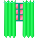 download Window With Draperies clipart image with 135 hue color
