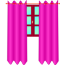 download Window With Draperies clipart image with 315 hue color