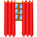 download Window With Draperies clipart image with 0 hue color