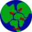 Earth With Continents Breaking Up