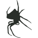 download Spider Silhouette clipart image with 90 hue color