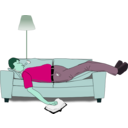 download Sleeping clipart image with 135 hue color