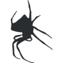 download Spider Silhouette clipart image with 180 hue color