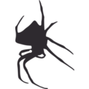 download Spider Silhouette clipart image with 270 hue color