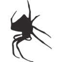 download Spider Silhouette clipart image with 315 hue color