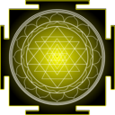 download Sri Yantra clipart image with 180 hue color