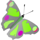 download Butterfly clipart image with 90 hue color