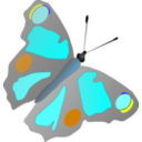 download Butterfly clipart image with 180 hue color