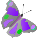 download Butterfly clipart image with 270 hue color