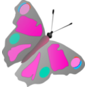 download Butterfly clipart image with 315 hue color