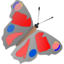 download Butterfly clipart image with 0 hue color