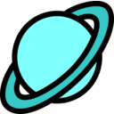download Planet Icon clipart image with 180 hue color