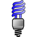 download Energy Saver Lightbulb On clipart image with 180 hue color