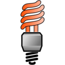 download Energy Saver Lightbulb On clipart image with 315 hue color
