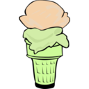 download Fast Food Desserts Ice Cream Cone Double clipart image with 45 hue color