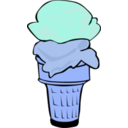 download Fast Food Desserts Ice Cream Cone Double clipart image with 180 hue color