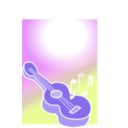 download Guitar clipart image with 225 hue color