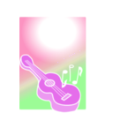 download Guitar clipart image with 270 hue color