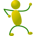 download Stickman clipart image with 225 hue color