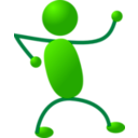 download Stickman clipart image with 270 hue color