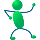 download Stickman clipart image with 315 hue color