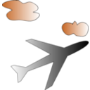 download Plane Icon clipart image with 180 hue color