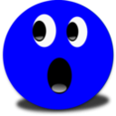 download Frightened Smiley Pink Emoticon clipart image with 270 hue color