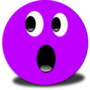 download Frightened Smiley Pink Emoticon clipart image with 315 hue color