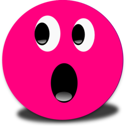 Frightened Smiley Pink Emoticon