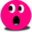 Frightened Smiley Pink Emoticon