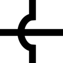 download Electronic Circuit Crossing Symbol clipart image with 135 hue color