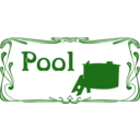 download Pool Sign clipart image with 270 hue color