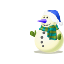 download Snowman Shaded clipart image with 225 hue color