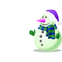 download Snowman Shaded clipart image with 270 hue color