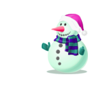 download Snowman Shaded clipart image with 315 hue color