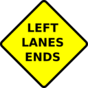 Caution Left Lane Ends