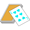 download Cards clipart image with 180 hue color