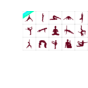 download Yoga Siluete Set clipart image with 135 hue color