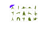 download Yoga Siluete Set clipart image with 225 hue color