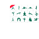 download Yoga Siluete Set clipart image with 315 hue color