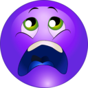 download Scream Smiley Emoticon clipart image with 225 hue color