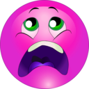 download Scream Smiley Emoticon clipart image with 270 hue color