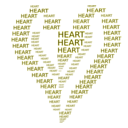 download Heart Figure Done By Words clipart image with 45 hue color