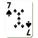 download White Deck 7 Of Spades clipart image with 45 hue color