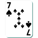 download White Deck 7 Of Spades clipart image with 135 hue color