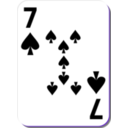 download White Deck 7 Of Spades clipart image with 225 hue color