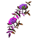 download Rose Decoration In Color clipart image with 270 hue color