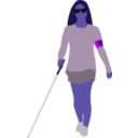 download Blind Woman clipart image with 225 hue color