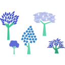 download Trees clipart image with 135 hue color