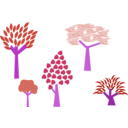 download Trees clipart image with 270 hue color